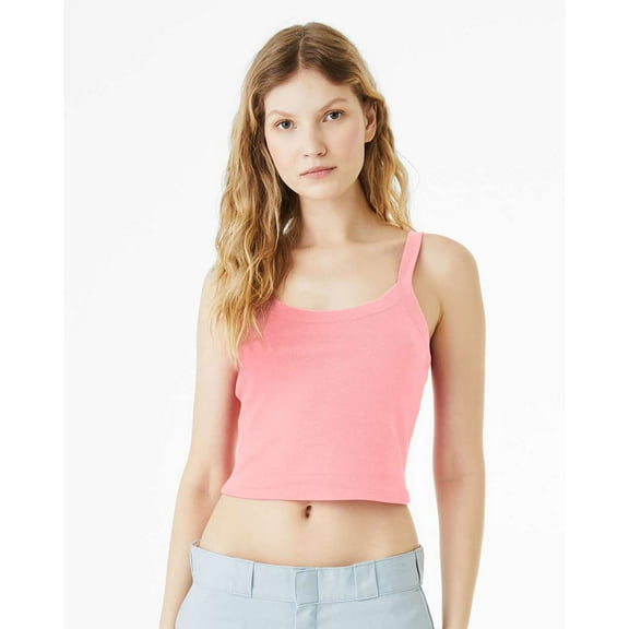 BELLA + CANVAS Women�'s Micro Rib Spaghetti Strap Tank