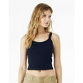 thumbnail image 1 of Bella & Canvas B04706655 Women Micro Rib Spaghetti Strap Tank Top, Solid Navy Blend - Large, 1 of 5