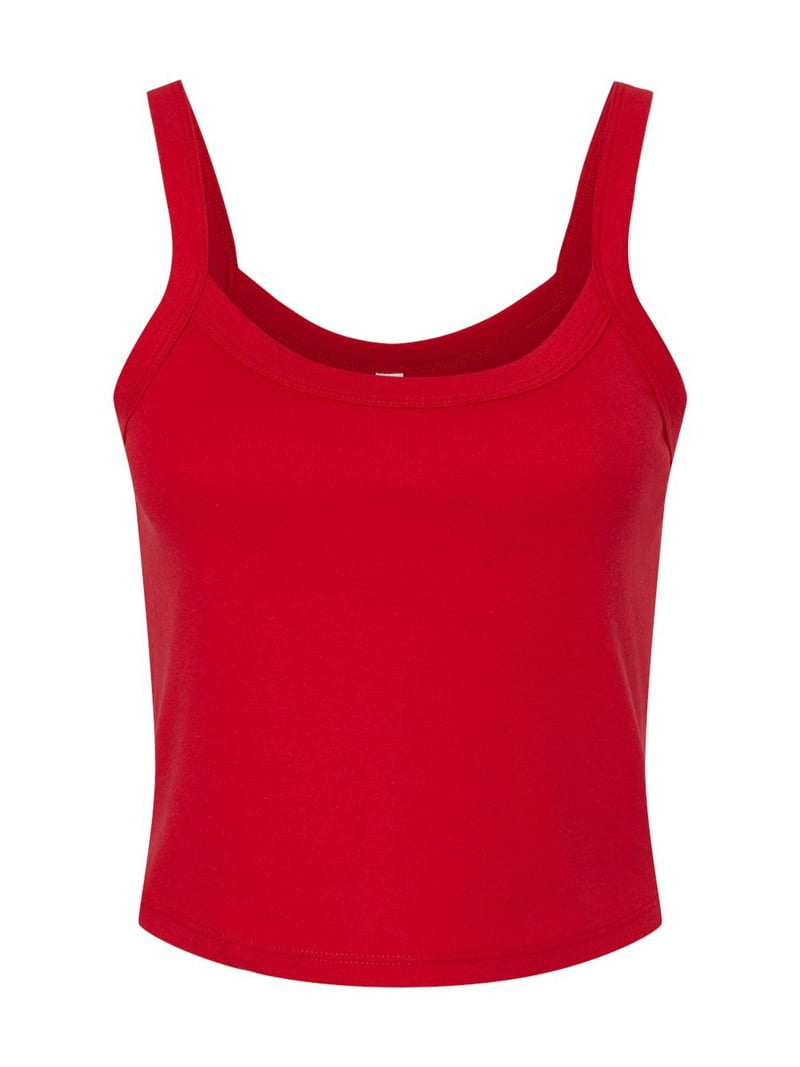 BELLA + CANVAS Women 's Micro Rib Spaghetti Strap Tank - Walmart.com