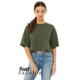 thumbnail image 1 of Bella & Canvas B05306646 Women Jersey Crop T-Shirt, Military Green - Extra Large, 1 of 3