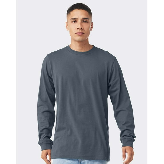 Bella & Canvas B05606058 Jersey Long Sleeve T-Shirt, Vintage Navy - 3XL