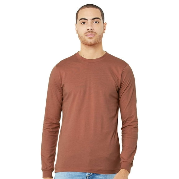 Bella & Canvas B05606067 Jersey Long Sleeve T-Shirt, Terracotta - 2XL
