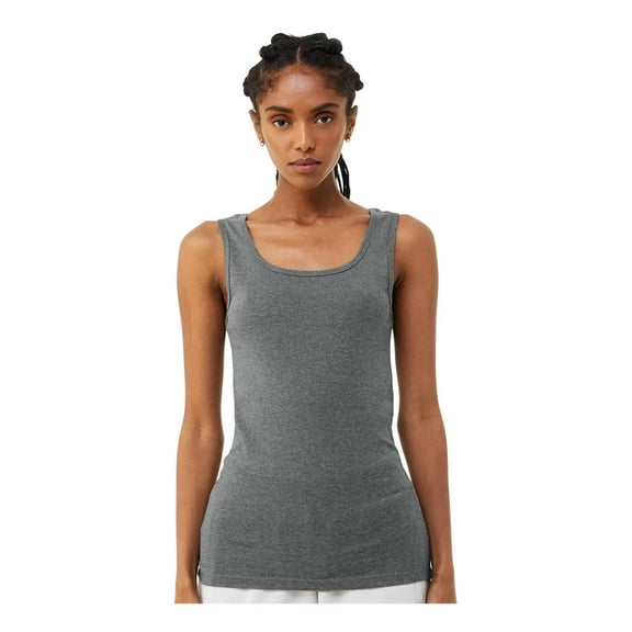 BELLA   CANVAS - Women's Micro Rib Tank - 1081 - Deep Heather - Size: L