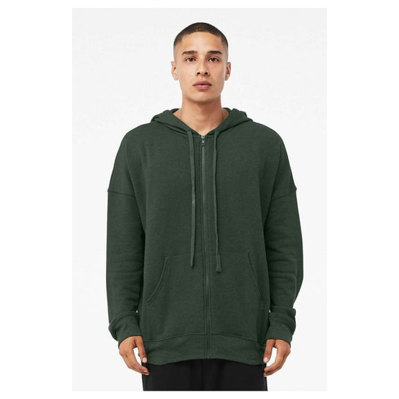 BELLA   CANVAS - Unisex Sponge Fleece DTM Full-Zip Hoodie - 3759 - Heather Forest