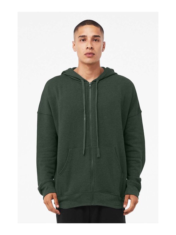 BELLA + CANVAS - Unisex Sponge Fleece DTM Full-Zip Hoodie - 3759 - Heather Forest