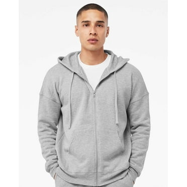 Bella & Canvas B07806582 Unisex Sponge Fleece DTM Full-Zip Hoodie, Athletic Heather - Extra Small