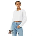 thumbnail image 1 of Bella & Canvas B10306004 FWD Fashion Women Crop Long Sleeve T-Shirt, White - Medium, 1 of 3