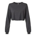 thumbnail image 1 of Bella & Canvas B10306595 FWD Fashion Women Crop Long Sleeve T-Shirt, Dark Grey Heather - Large, 1 of 3