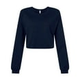 thumbnail image 1 of Bella & Canvas B10306657 FWD Fashion Women Crop Long Sleeve T-Shirt, Navy - 2XL, 1 of 3