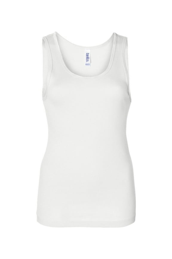 Bella-Canvas B1080 Womens Baby Rib Tank - White- Small