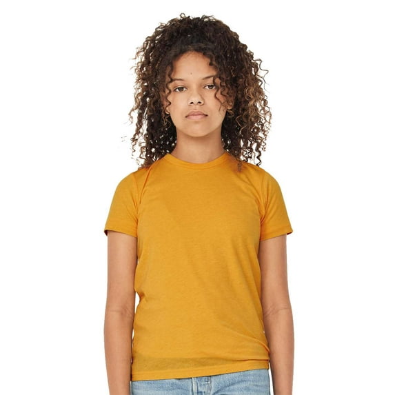 Bella & Canvas B13906126 Youth Tri-Blend T-Shirt, Mustard Triblend - Extra Large