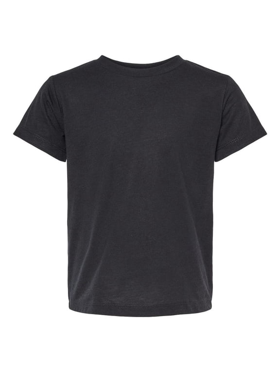 Bella & Canvas B14006505 Toddler Tri-Blend T-Shirt, Solid Black Triblend - Size 5T