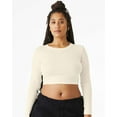 thumbnail image 1 of Bella & Canvas B16106243 Women Micro Rib Long Sleeve Baby T-Shirt, Solid Natural Blend - Small, 1 of 5