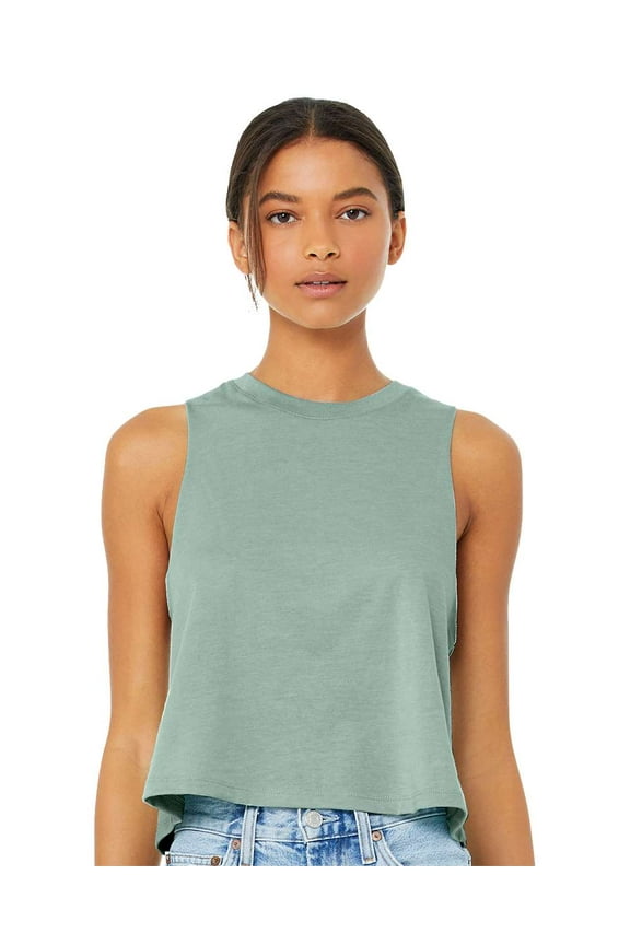 BELLA + CANVAS Women�'s Racerback Crop Tank