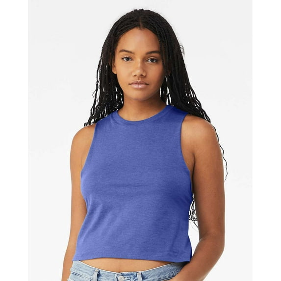 BELLA + CANVAS Women�'s Racerback Crop Tank