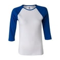 thumbnail image 1 of Bella + Canvas B2000 Ladies' Baby Rib 3/4-Sleeve Contrast Raglan T-Shirt, 1 of 1