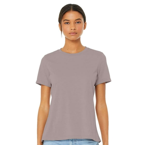 Bella & Canvas B20506318 Women Relaxed Fit Heather CVC T-Shirt, Heather Pink Gravel - 3XL