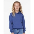 thumbnail image 1 of Bella & Canvas B22806753 Youth Sponge Fleece Hoodie, Heather True Royal - Small, 1 of 5