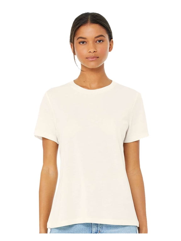& Canvas B30506267 Women Relaxed Fit Triblend T-Shirt, Solid Natural Triblend - 2XL
