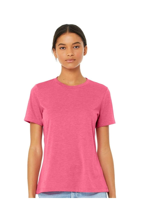 Bella & Canvas B30506337 Women Relaxed Fit Triblend T-Shirt, Charity Pink Triblend - 2XL