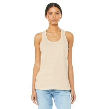 Bella & Canvas B33206246 Women Jersey Racerback Tank Top, Natural - Extra Large