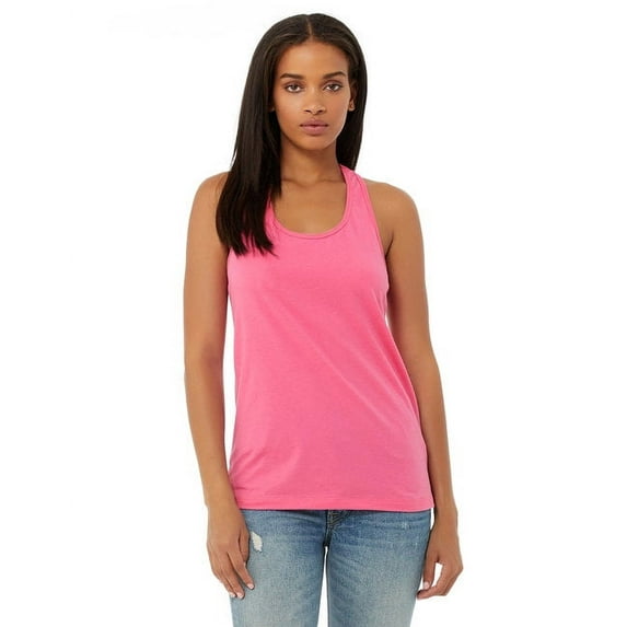BELLA + CANVAS - Women's Jersey Racerback Tank - 6008 - Charity Pink - Size: S
