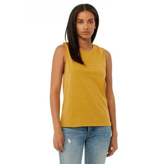BELLA + CANVAS - Women's Jersey Muscle Tank - 6003 - Heather Mustard - Size: XL