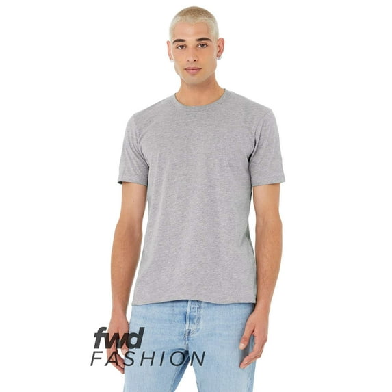 Bella & Canvas B34706302 FWD Fashion Jersey Recycled Organic T-Shirt, Athletic Heather - Small