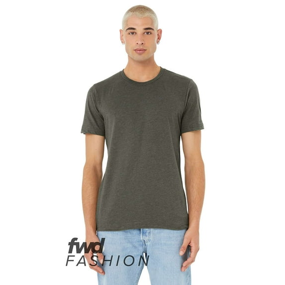 Bella & Canvas B34706564 FWD Fashion Jersey Recycled Organic T-Shirt, Heather Military Green - Large