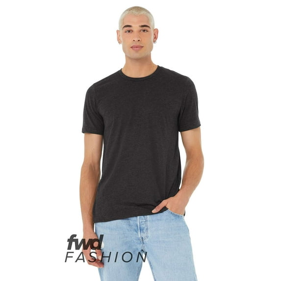 Bella & Canvas B34706596 FWD Fashion Jersey Recycled Organic T-Shirt, Dark Grey Heather - 2XL