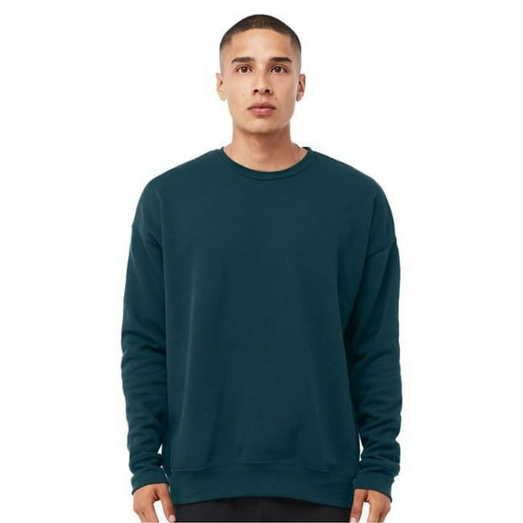 Bella & Canvas B37906304 Sponge Fleece Drop Shoulder Crewneck Sweatshirt, Pink - Medium