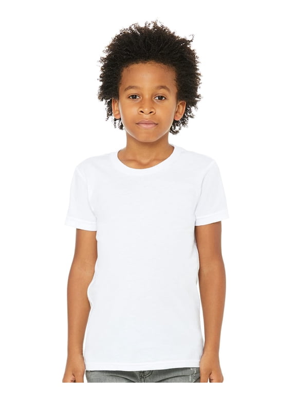 Bella & Canvas B38006854 Youth Jersey T-Shirt, Storm - Medium