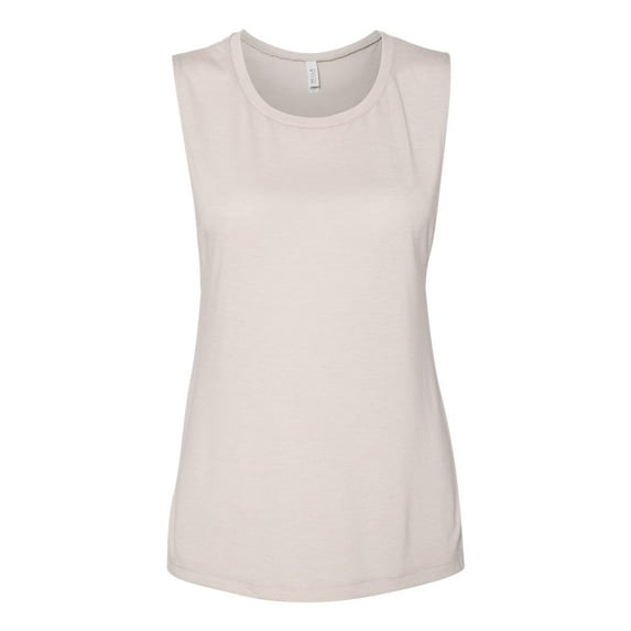 Bella & Canvas B55806896 Women Flowy Scoop Muscle Tank Top, Heather Dust - Extra Large