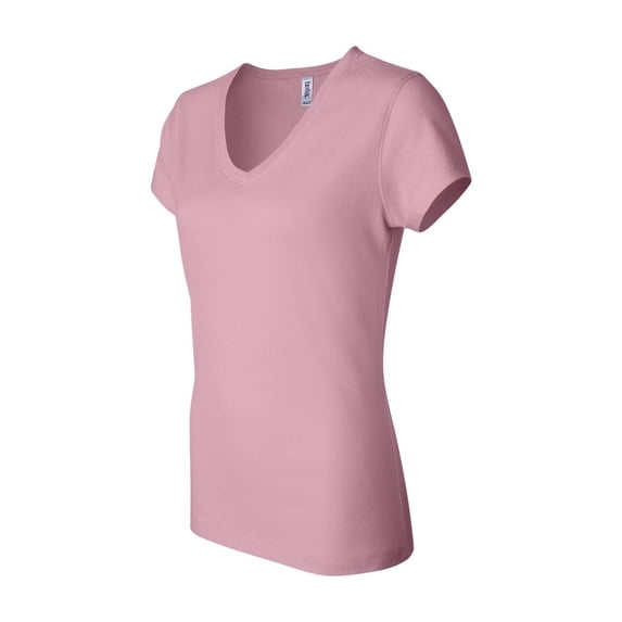 Bella-Canvas B6005 Womens Jersey Short Sleeve V-Neck Tee - Pink, Extra Large