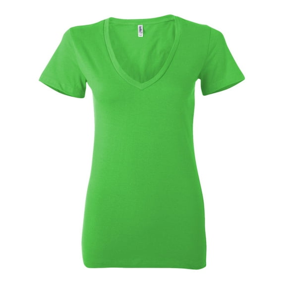 Bella + Canvas B6035 Ladies Jersey Short-Sleeve Deep V-Neck T-Shirt