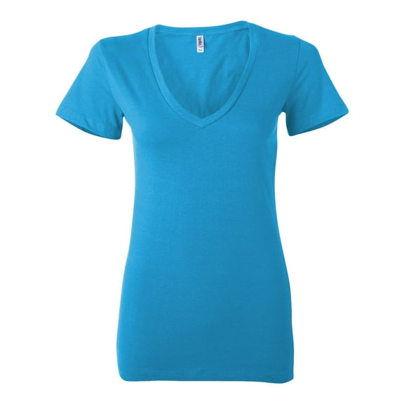 Bella   Canvas B6035 Ladies Jersey Short-Sleeve Deep V-Neck T-Shirt