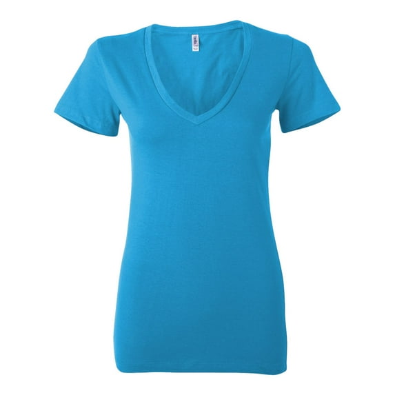 Bella + Canvas B6035 Ladies Jersey Short-Sleeve Deep V-Neck T-Shirt