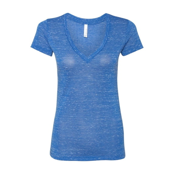 Bella + Canvas B6035 Ladies Jersey Short-Sleeve Deep V-Neck T-Shirt