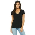 thumbnail image 1 of Bella + Canvas B6035 Ladies Jersey Short-Sleeve Deep V-Neck T-Shirt, 1 of 5