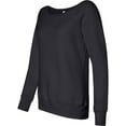 thumbnail image 1 of Bella-Canvas B7501 Womens Sponge Fleece Wide Neck Sweatshirt, Solid Black Triblend - Large, 1 of 4