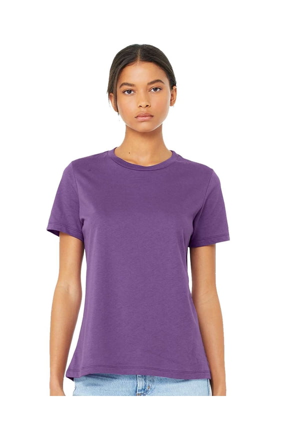 & Canvas B86906427 Women Relaxed Jersey T-Shirt, Royal Purple - 2XL