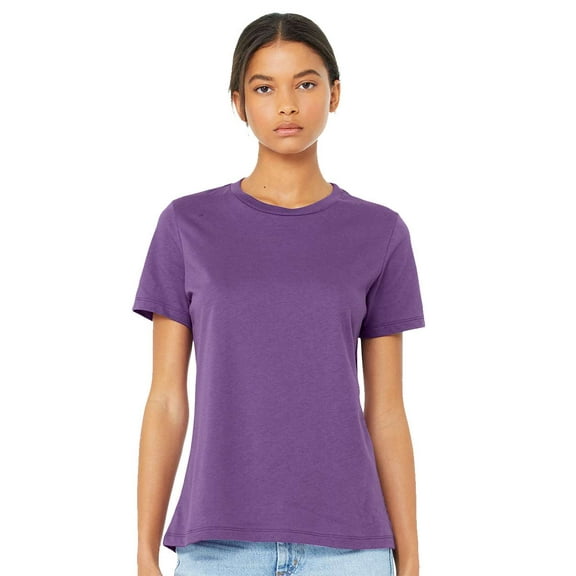 Bella & Canvas B86906427 Women Relaxed Jersey T-Shirt, Royal Purple - 2XL