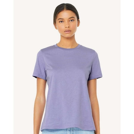 Bella & Canvas B86906774 Women Relaxed Jersey T-Shirt, Dark Lavender - Medium