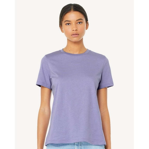 Bella & Canvas B86906774 Women Relaxed Jersey T-Shirt, Dark Lavender - Medium