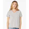 thumbnail image 1 of Bella & Canvas B87006087 Women Relaxed Jersey V-Neck T-Shirt, Silver - 2XL, 1 of 5