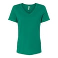 thumbnail image 1 of Bella & Canvas B87006607 Women Relaxed Jersey V-Neck T-Shirt, Kelly - 2XL, 1 of 5
