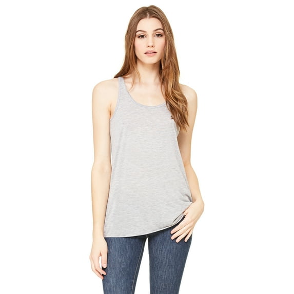 Ladies' Flowy Racerback Tank, Athletic Heather, XS, Pack 3, Womens Tank Tops