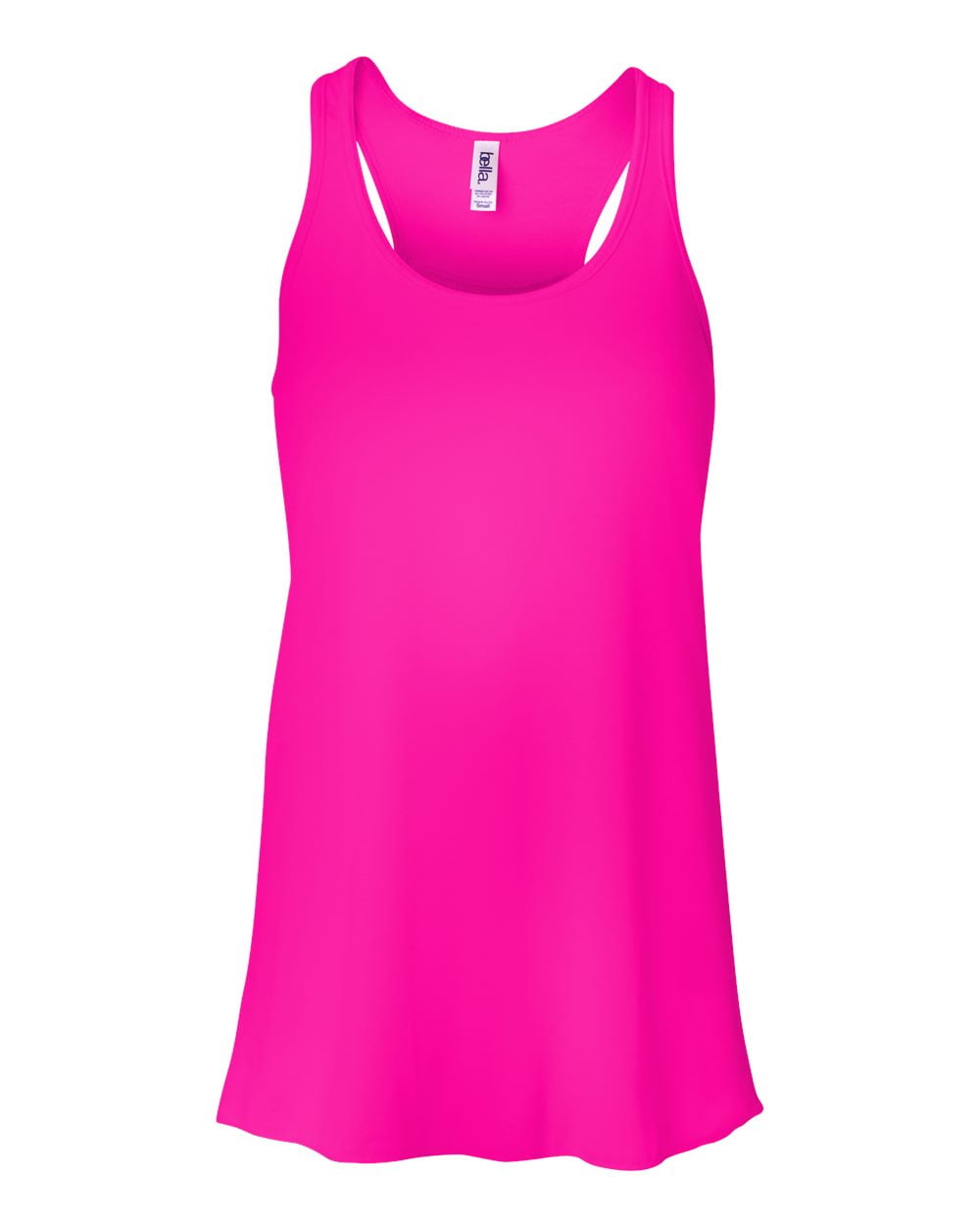 Pink Rocker Tank Bella-Canvas Womens Soft Racerback Flowy Tank - Neon Pink, Medium ...