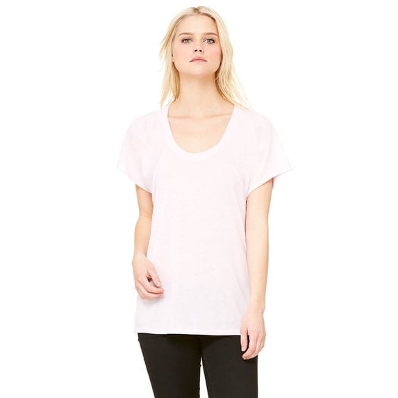 Bella-Canvas B8801 Womens Flowy Raglan Tee, Soft Pink - 2X