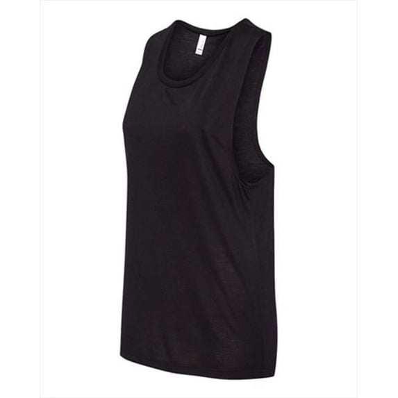Bella-Canvas B8803 Womens Flowy Scoop Muscle Tank - Black, Extra Large